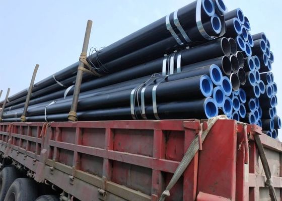 Black ASTM A53 Welded Steel Pipe Grade B For Water / Building