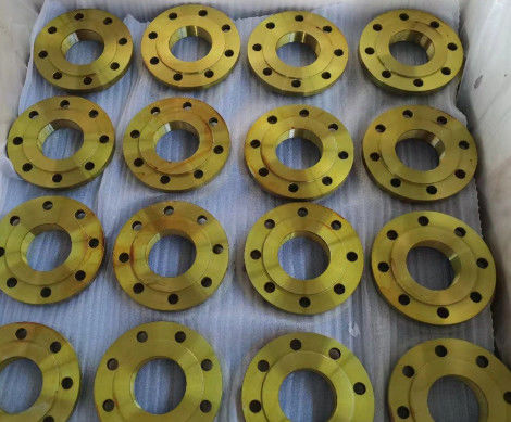 Durable Steel Slip On Flange In Different Sizes Yellow Paint