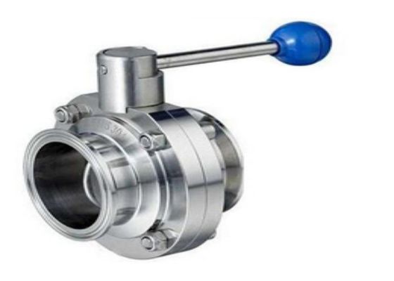 Flow Control DN10-DN50 Port Size Sanitary Butterfly Valve With Stainless Steel Body
