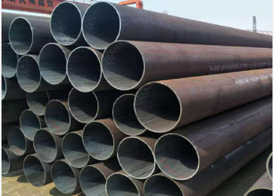 ISO 9001 Carbon Steel ERW Pipe For Oil And Gas Industry Black Coated Plain End