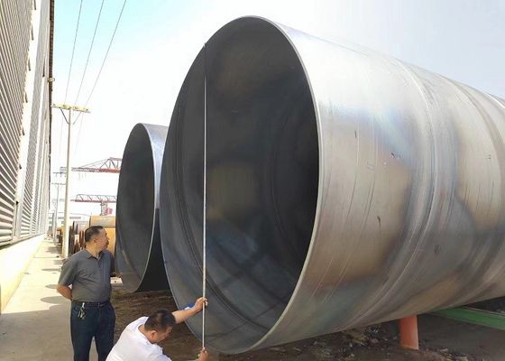 Spiral Submerged Arc Welding Steel Pipe For Scaffolding ASTM A252/A53 Standard Wide Diameter Range