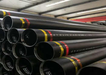 ASTM A53 Black Painted Longitudinally Welded Beveled Steel Pipe 21.3mm-660mm OD