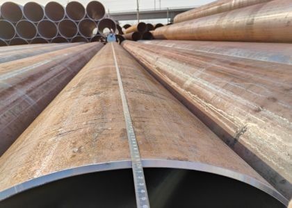 API 5L GRB Steel Grade LSAW Pipe 355.6 - 2320mm OD 200-220g/m2 Zinc Coating