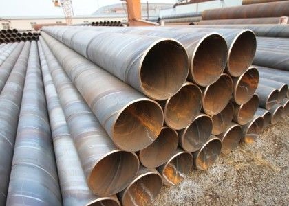 5mm-25.4mm Wall Oiled SSAW Steel Pipes For Low Pressure Liquid Delivery