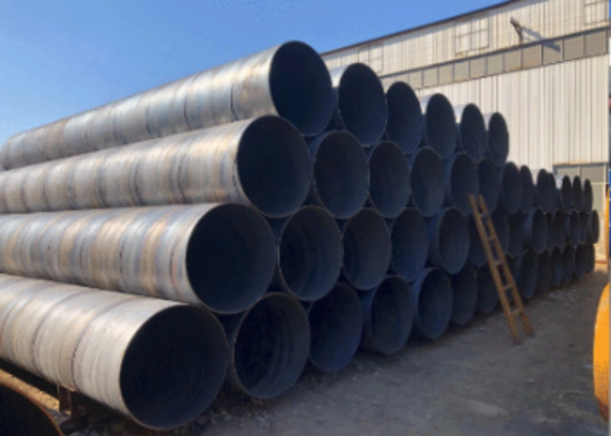 SSAW Steel Pipe 5mm-25.4mm Wall Thickness for Construction and Liquid Delivery