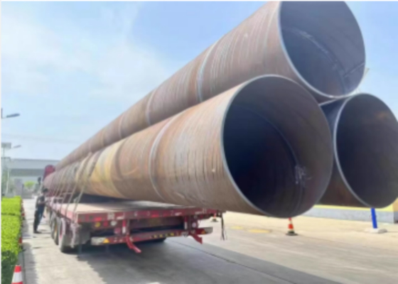 6M 12M Carbon SSAW Steel Pipes for Construction and Oil Delivery