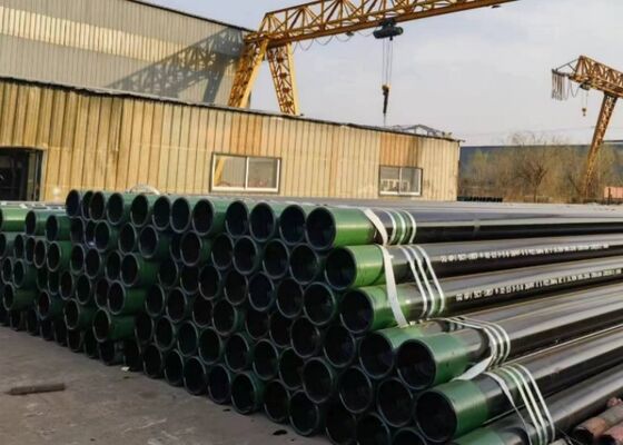 Black Painting Treated Steel Casing Pipe with Male/Female Threaded Ends and API5CT N80 L80 P110 Material